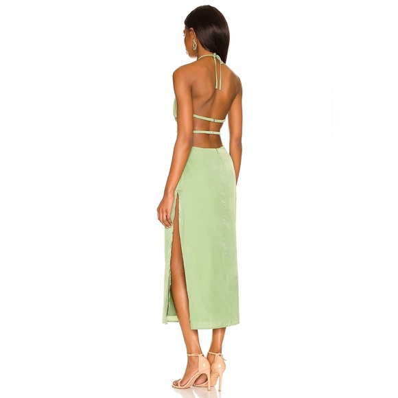 Camila Coehlo Remi Midi Dress in Jade Green - Picture 3 of 4